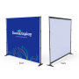 Adjustable Step and Repeat Teleconference Video Backdrop Telescopic Tension Fabric Display